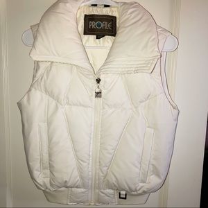 Profile Vest *Vintage* White Down Filled Puff Vest